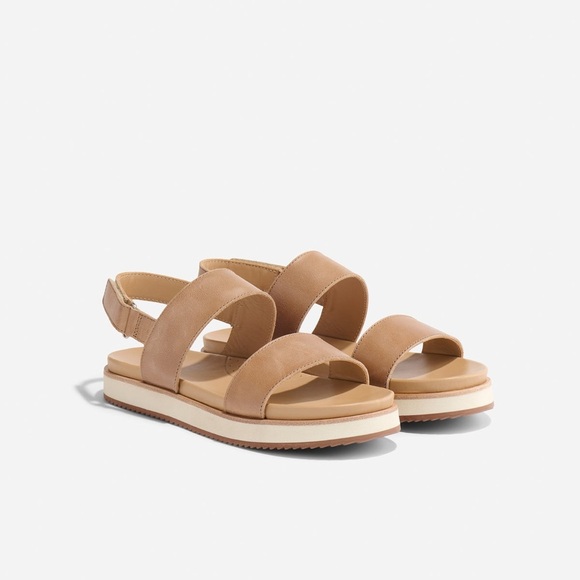 Nisolo Shoes - Nisolo Women’s Tan/Almond Go-To Flatform Sandal-Size 7